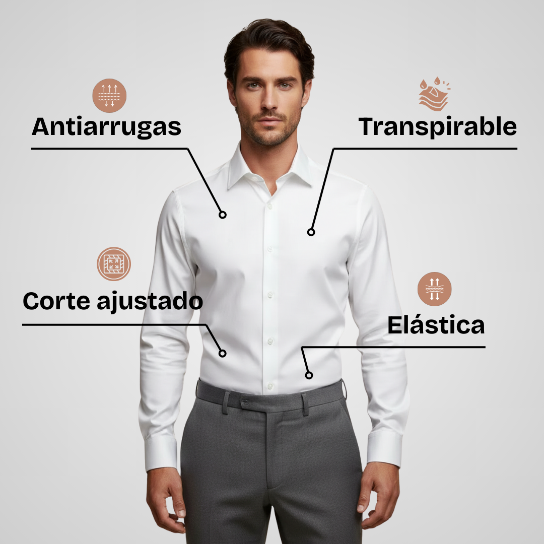 Camiseta antiarrugas ajustable