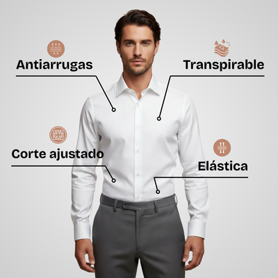 Camiseta antiarrugas ajustable